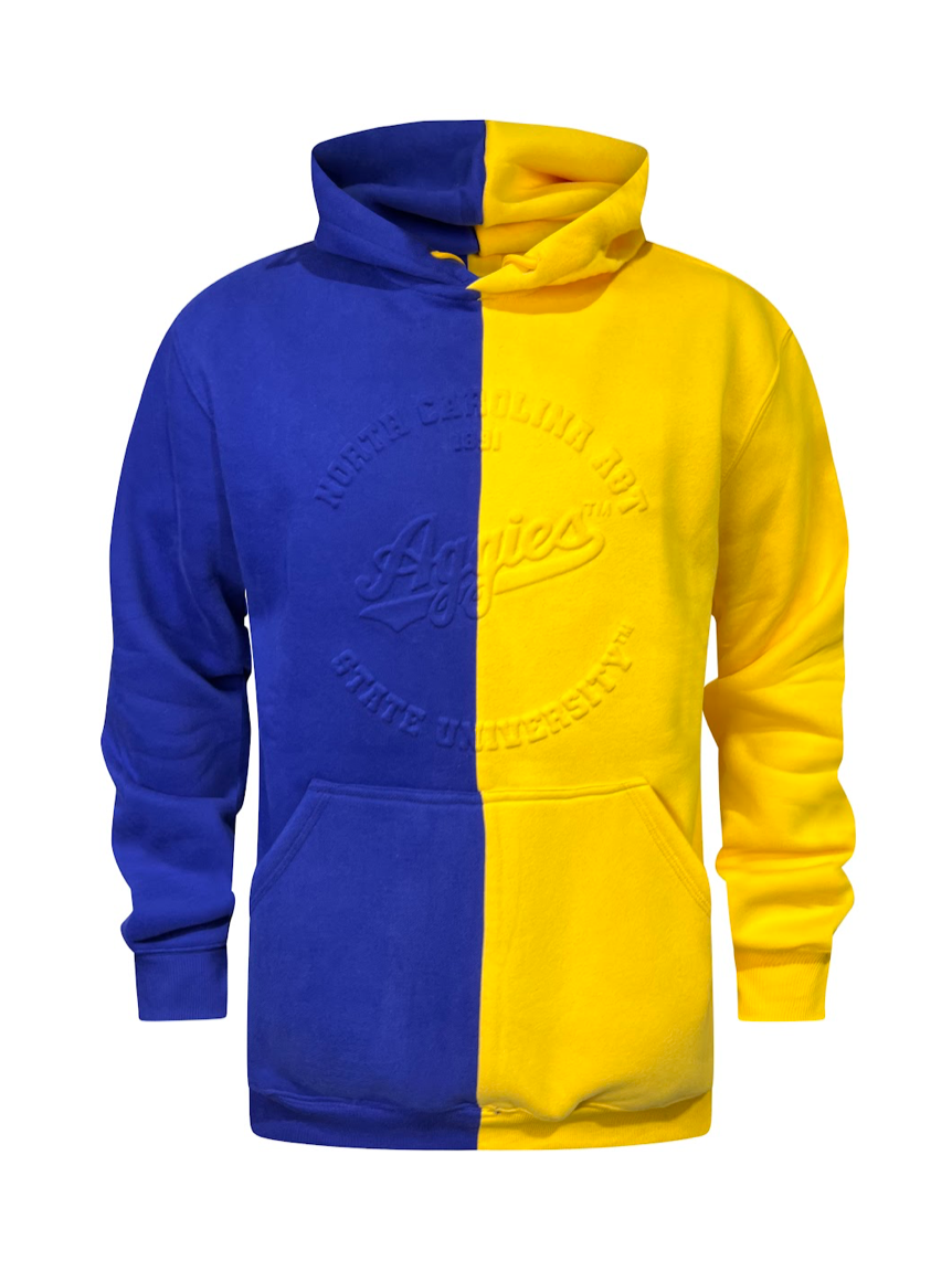 Royal blue and yellow hoodie shop
