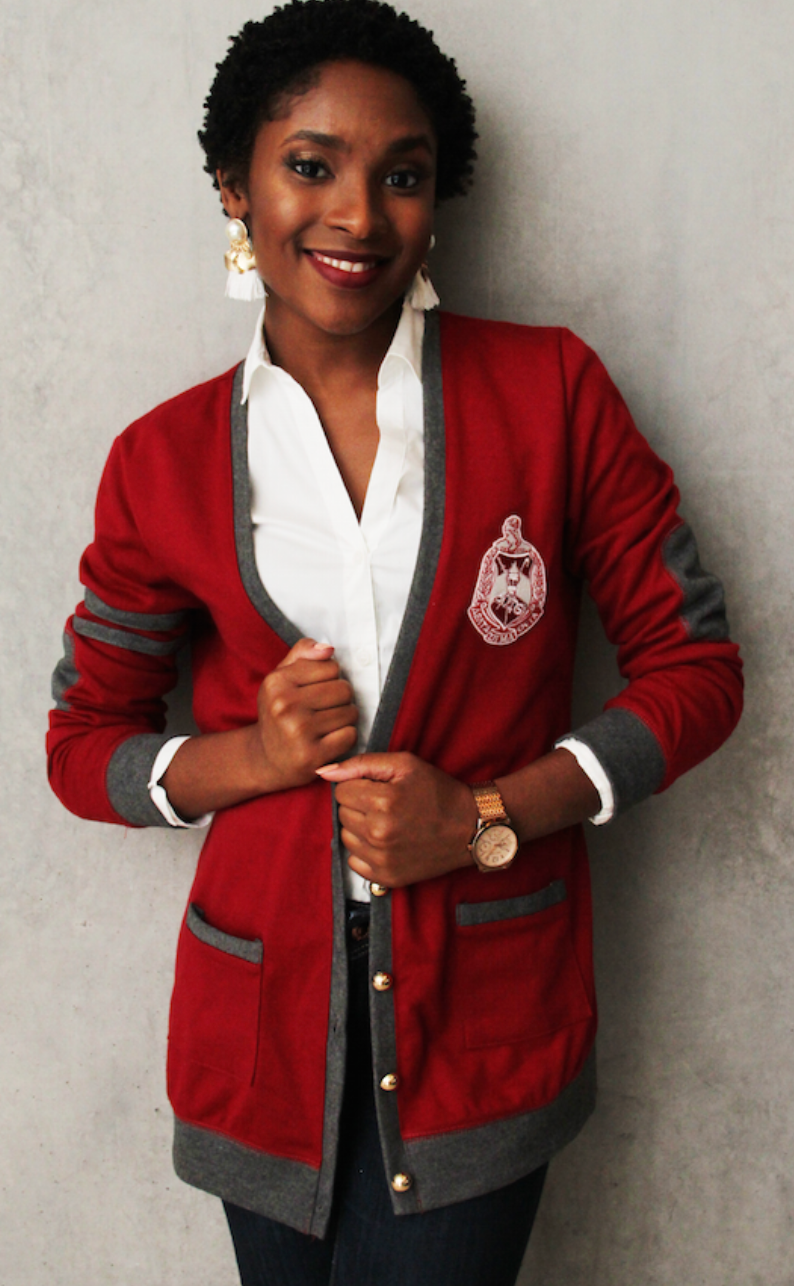 Delta sigma theta outlet varsity sweater