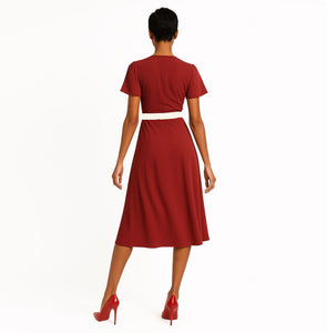 nia red dress Tamia Knit Dress