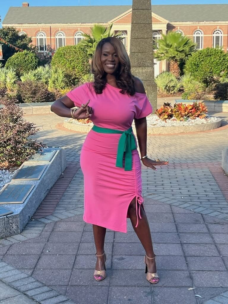 AKA Knit One-Shoulder Dress PINK / 3XL AKA Knit One-Shoulder Dress PINK / 3XL