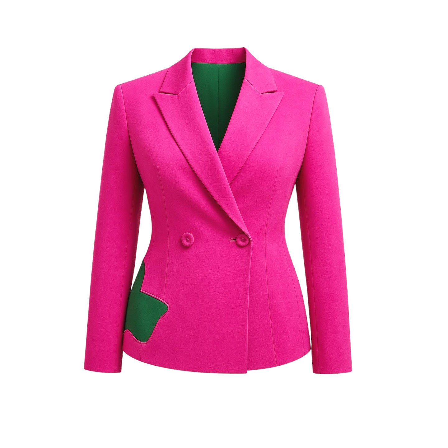 ジャケット Pink Silk and Wool Blazer Jacket Vintage 80s 90s Bright Pink Fuchsia Satin Suit Jacket Blazer