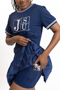 jackson state jersey dress Women's Gameday Couture White Jackson State Tigers Iconic Oversized Fashion Jersey
