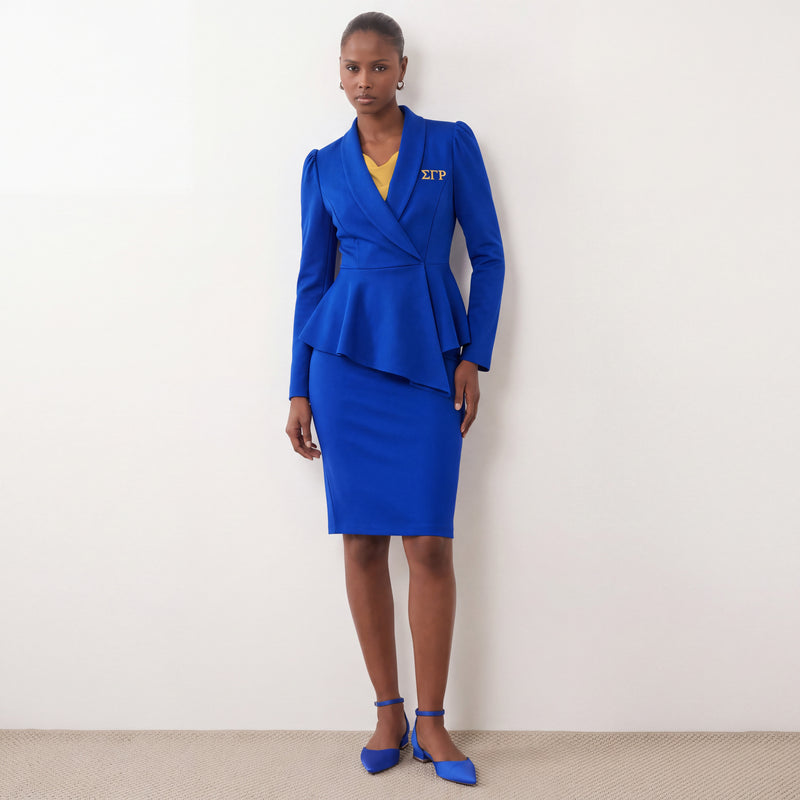 SIGMA GAMMA RHO- GAMMA SIGMA CHAPTER- PEPLUM BLAZER