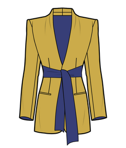 SIGMA GAMMA RHO GOLD WRAP SUIT BLAZER