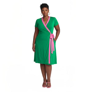 green emerald velvet dress AKA Green Zip Dress – Kendalls Greek main image 1