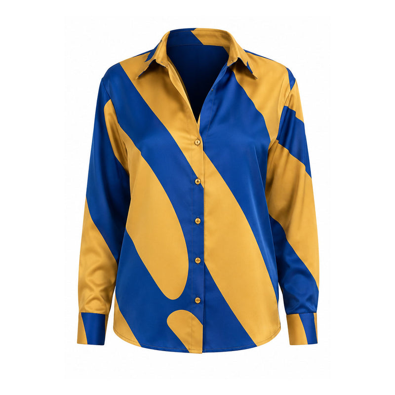 Sigma Gamma Rho Printed Satin Blouse