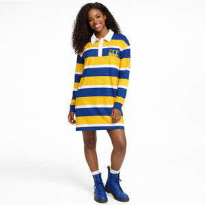 SIGMA GAMMA RHO RUGBY SHIRT DRESS BLUE/GOLD / XXL